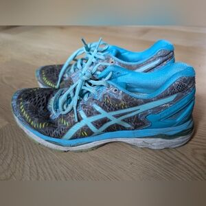 Asics Gel Kayano 23 Womens Shoes Shark/Aruba Blue/Aquarium t6a5n-9678 size 9